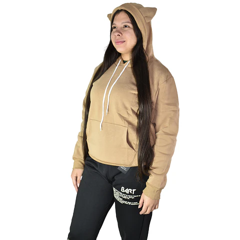 Poleron con capucha y orejitas 