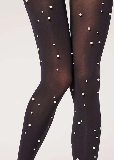 Pantimedias con perlas 