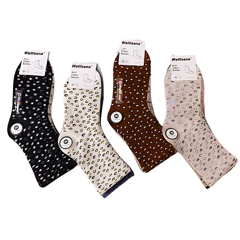 Docena de calcetines con estampado de leopardo 