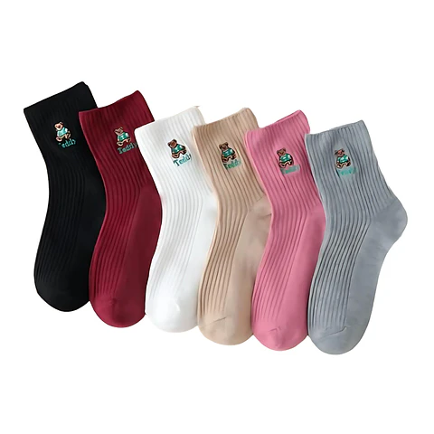 Docena de calcetines con estampado de oso 
