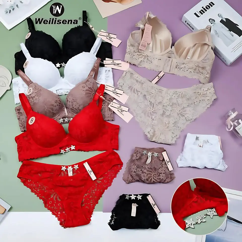 Conjunto de Sosten copa B con encaje  1