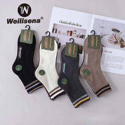 Docena de Calcetines de cobre para hombre 