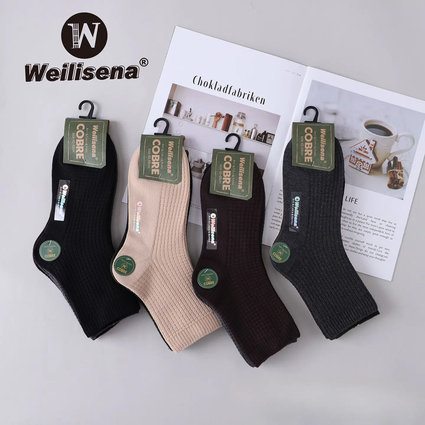 Docena de calcetines de caballero de cobre  1