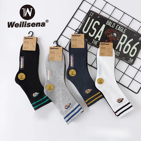 Docena de calcetines de algodón para hombre 