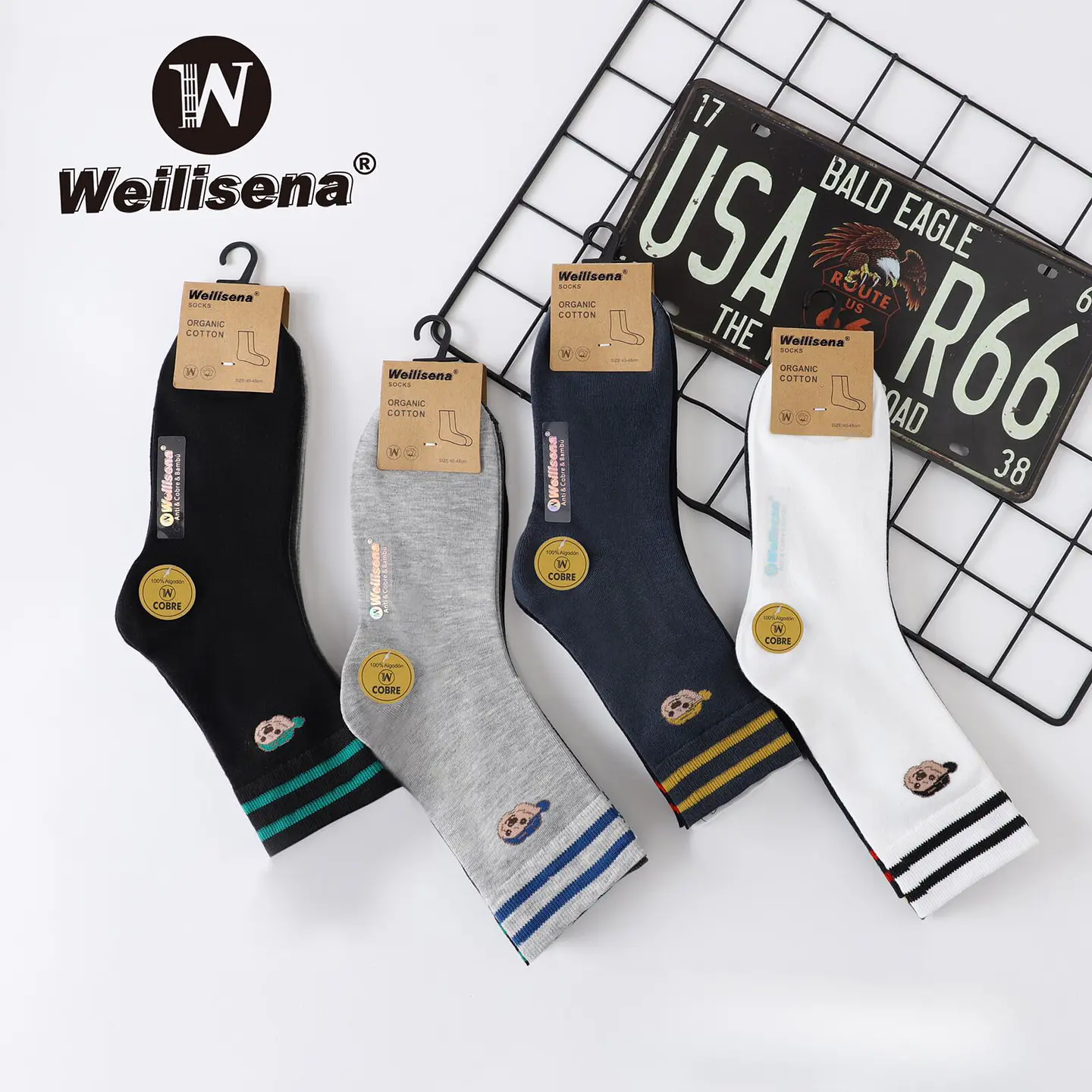 Docena de calcetines de algodón para hombre  1