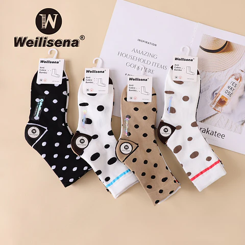 Docena de calcetines con estampado de puntos 