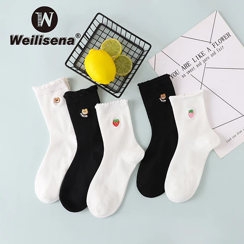 Docena de calcetines lisos para dama 