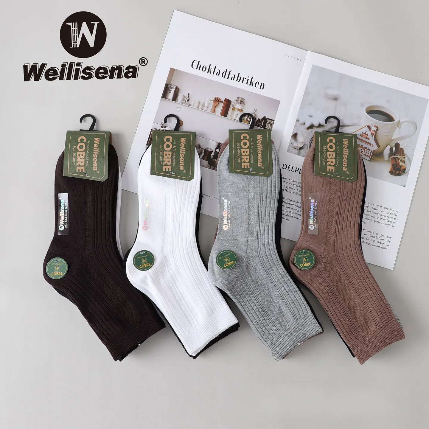 Docena de calcetines de cobre de hombre  1