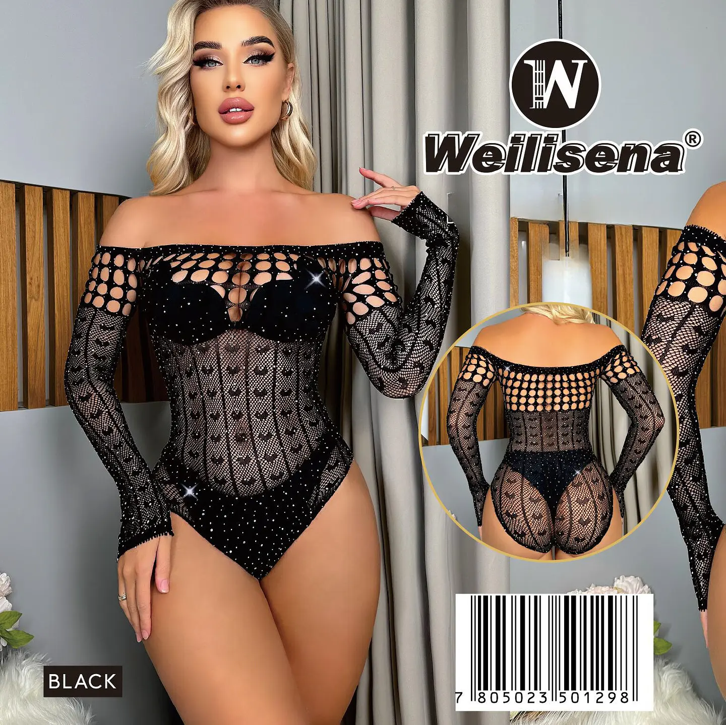 Malla estilo body con brillos  1