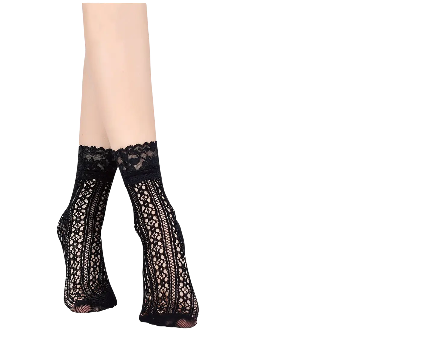 Calcetines de malla con encaje  1