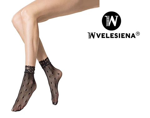 Calcetines de malla con estampado 