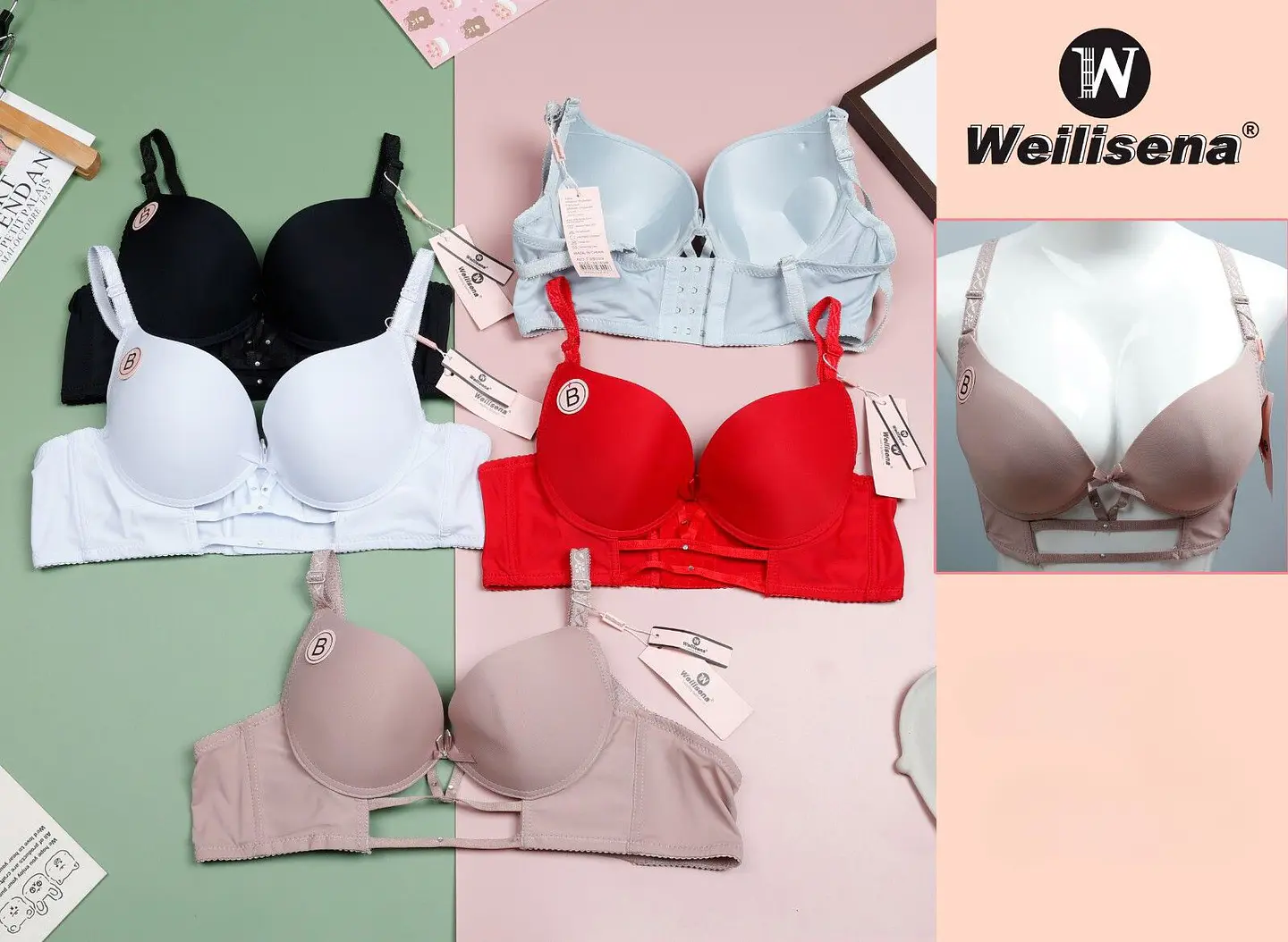 Sostén tipo bustier Copa B liso  1