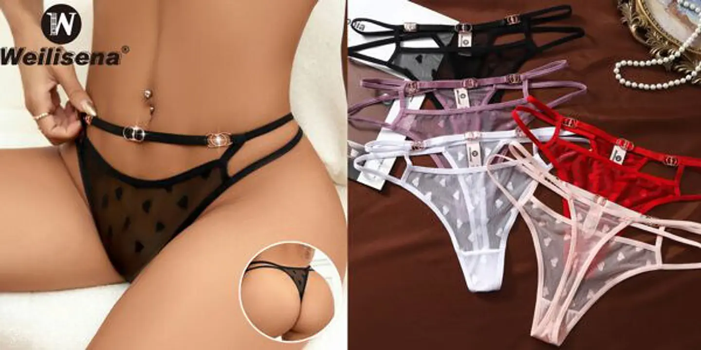 Colale semitransparente con estampado de corazones  1