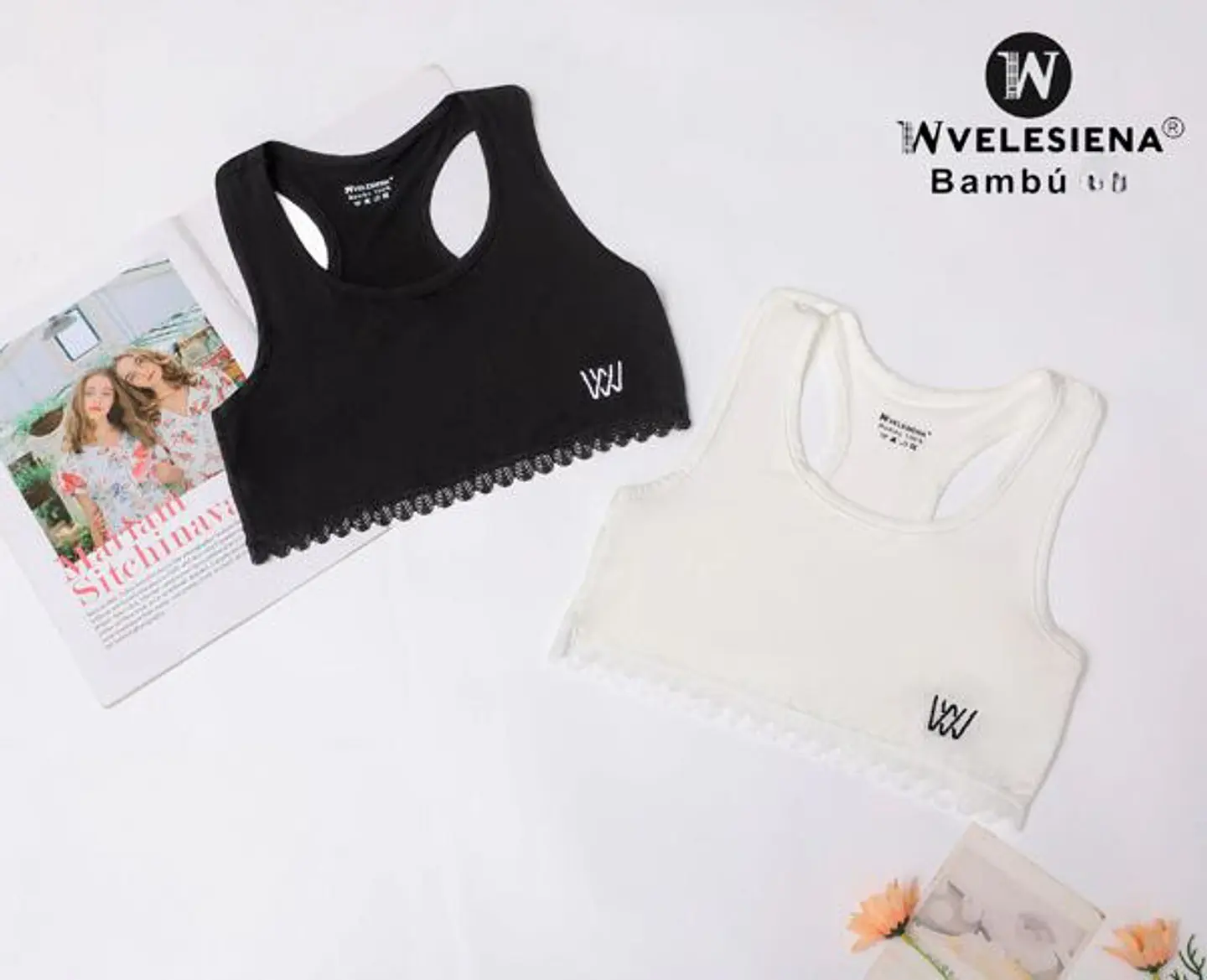 Polera corta de bambú de dama  1