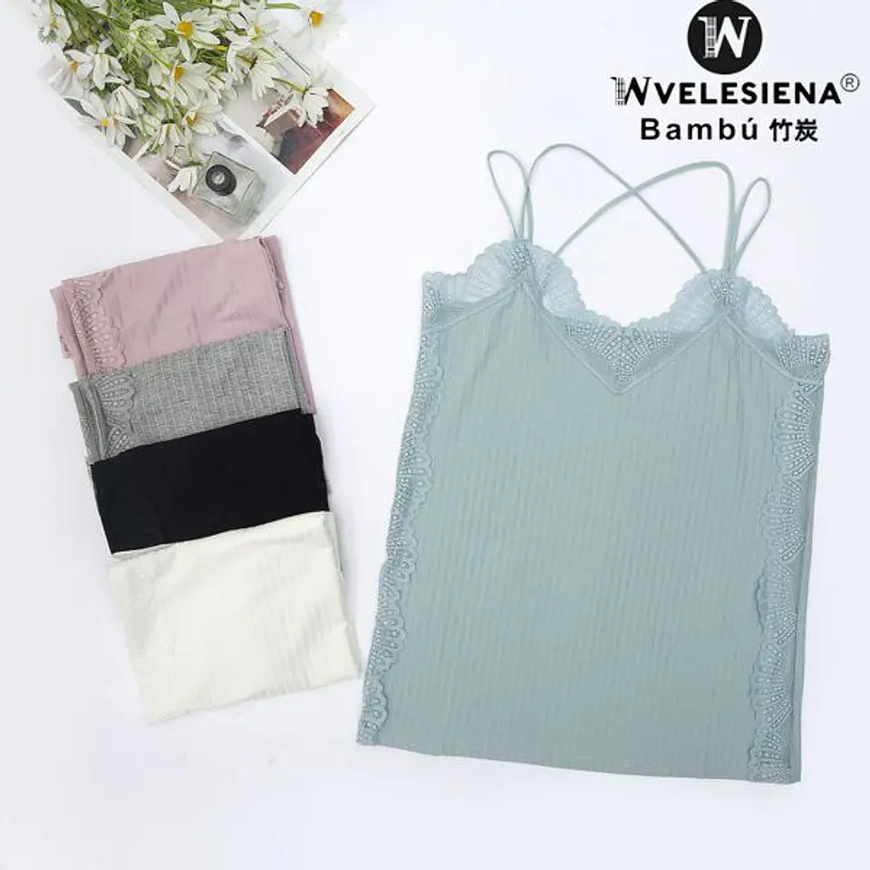 Blusa delgada con delicado encaje  1
