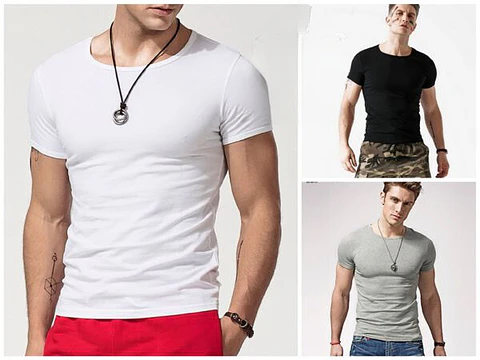 Camiseta de algodón de hombre 