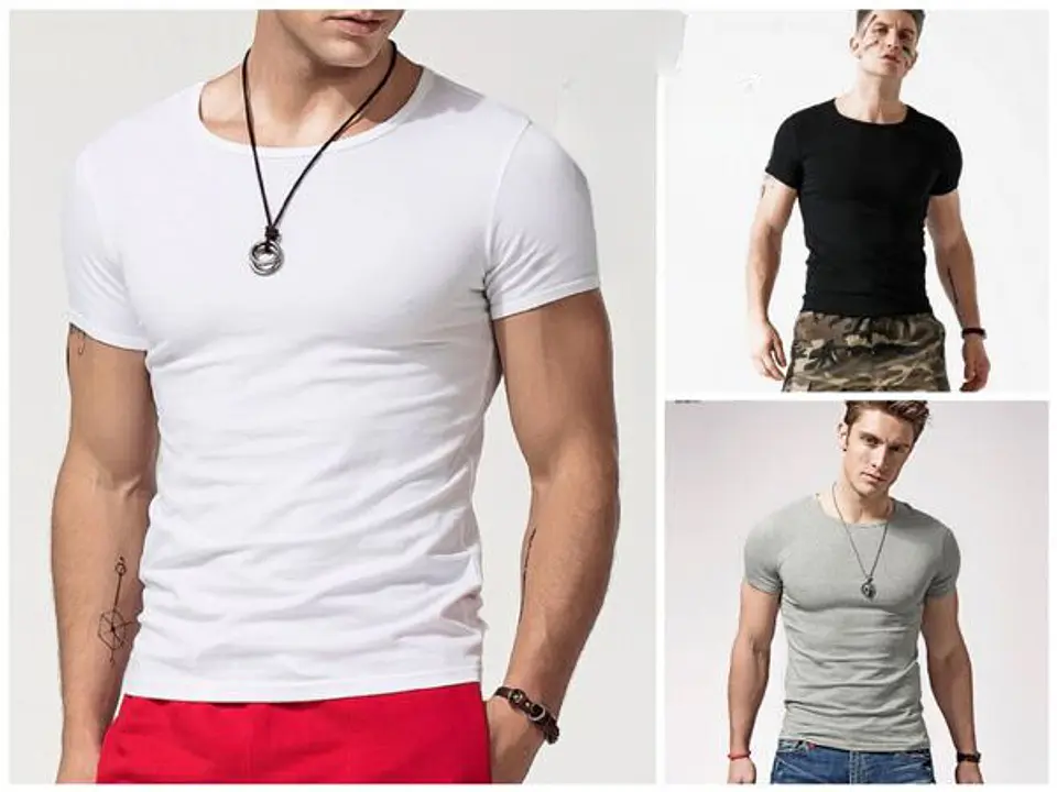 Camiseta de algodón de hombre  1