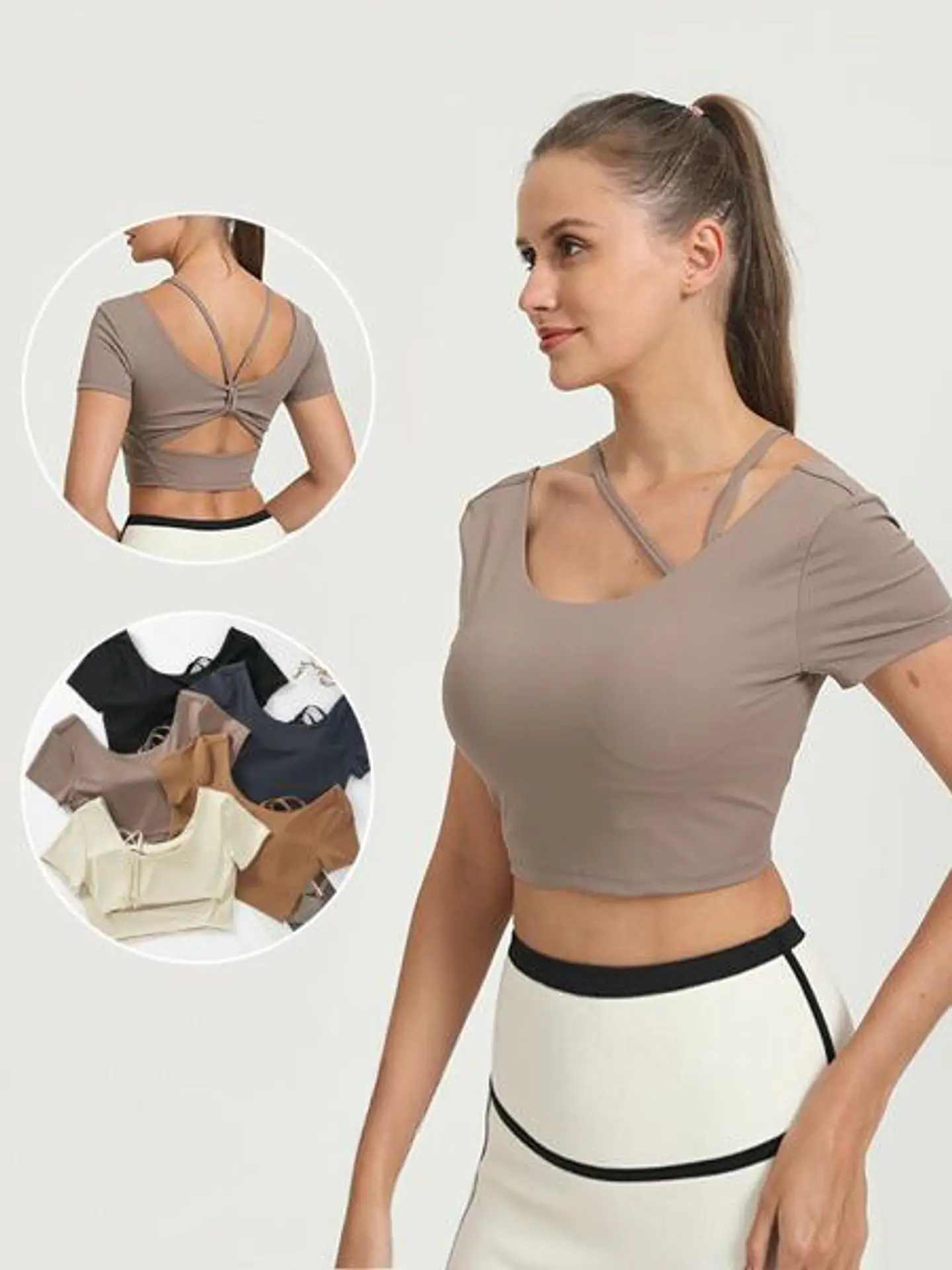 Polera con el espalda semi descubierta  1