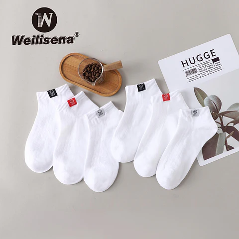 Docena de calcetines blancos cortos de hombre 
