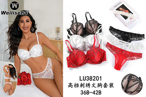 Conjunto de ropa interior con encaje Copa B