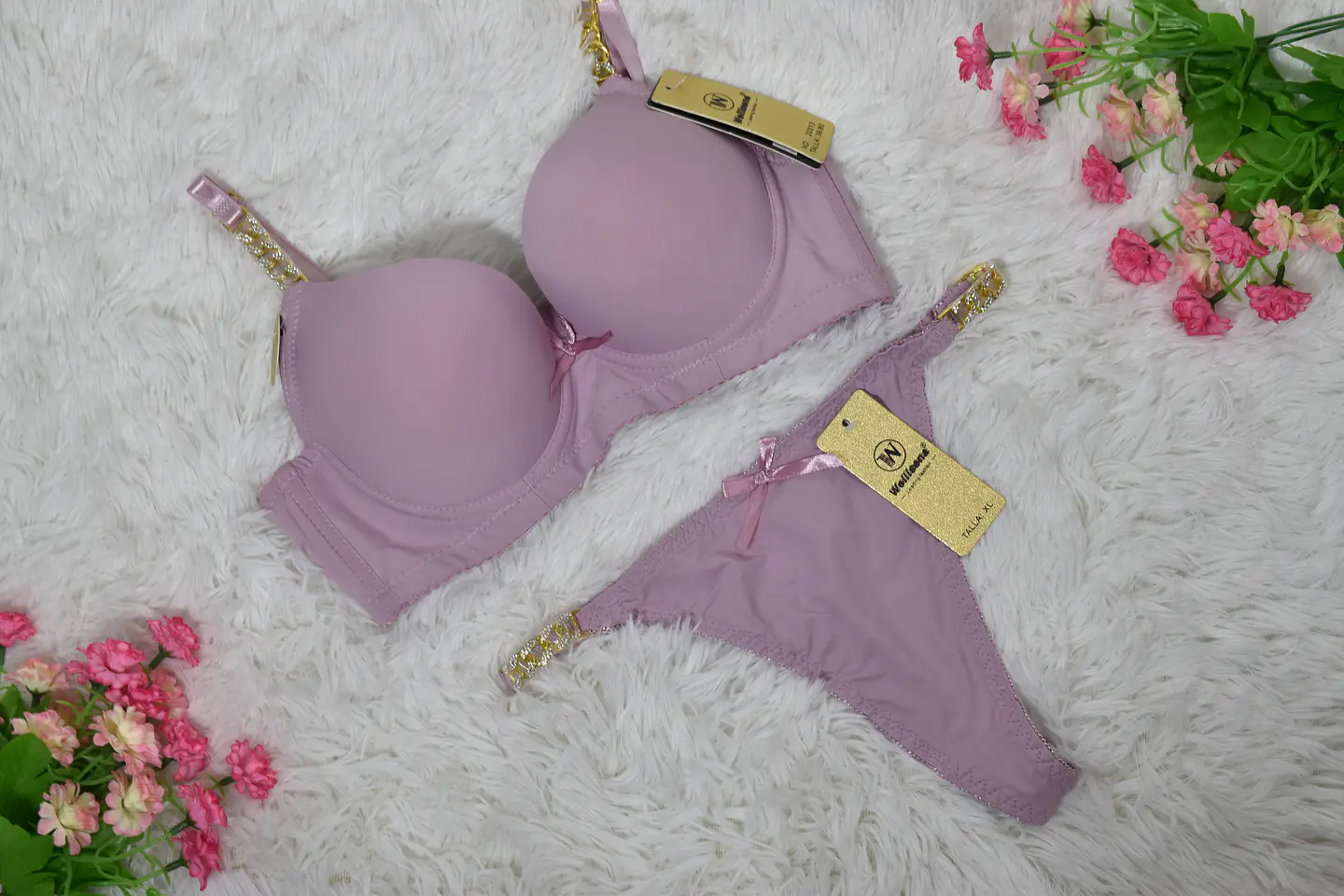 DOCENA Conjunto de ropa interior con cadena Copa B 5