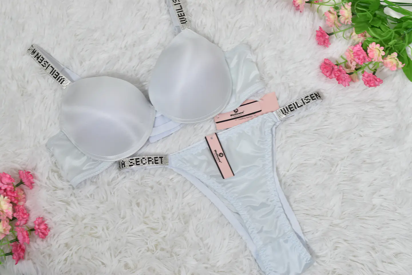  DOCENA Conjunto de ropa interior satinado Copa B 4
