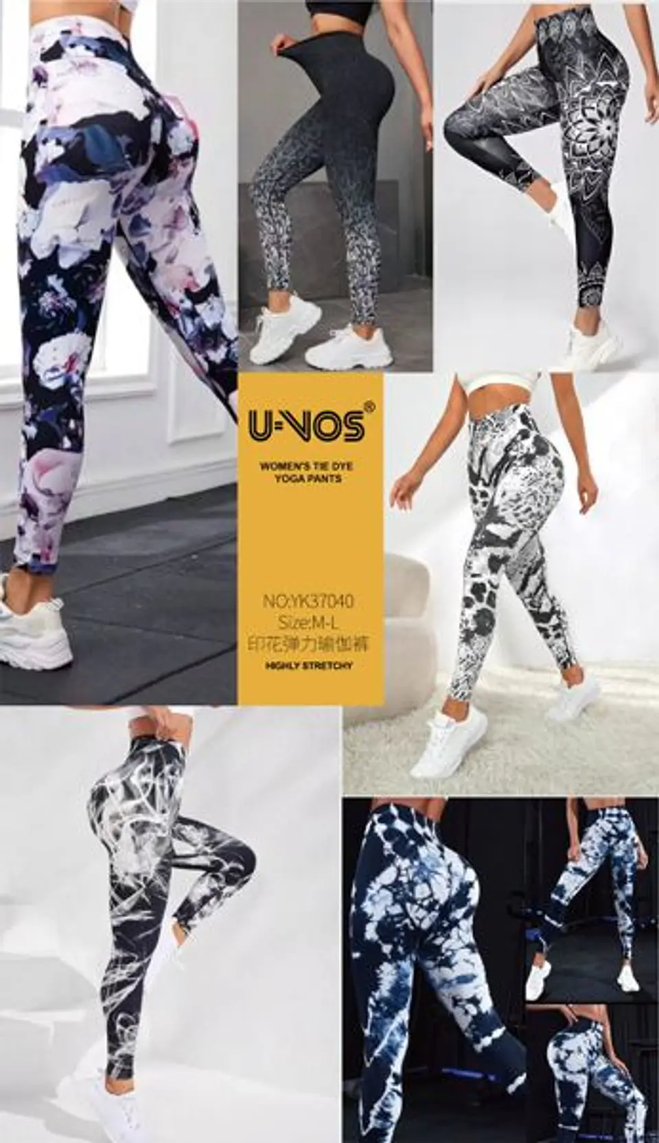 DOCENA DE CALZA DE GYM ESTAMPADA 1