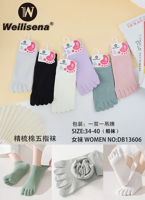 Docena de calcetas de algodón deditos