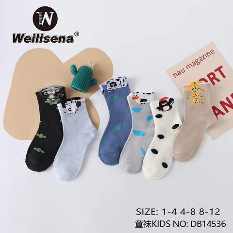 Docena de calcetas de niño de algodon