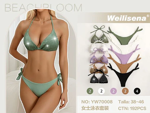 DOCENA TRAJE DE BAÑO DE DAMA DOS PIEZAS