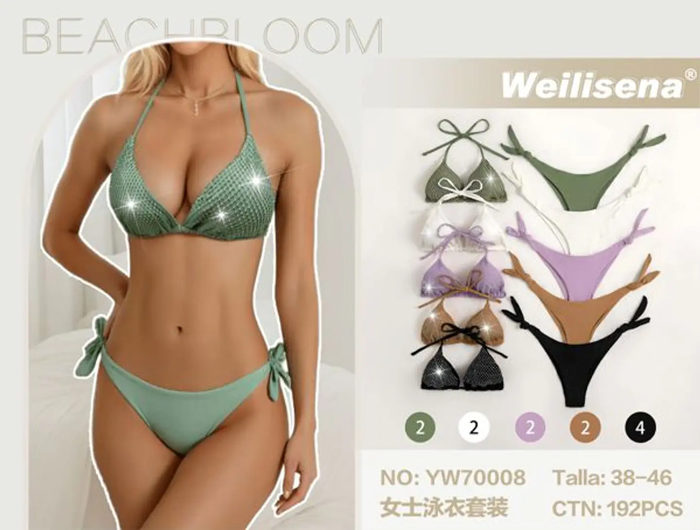 DOCENA TRAJE DE BAÑO DE DAMA DOS PIEZAS 1