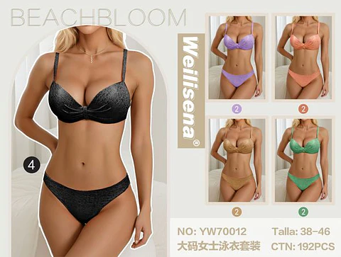 DOCENA TRAJE DE BAÑO DE DAMA DOS PIEZAS