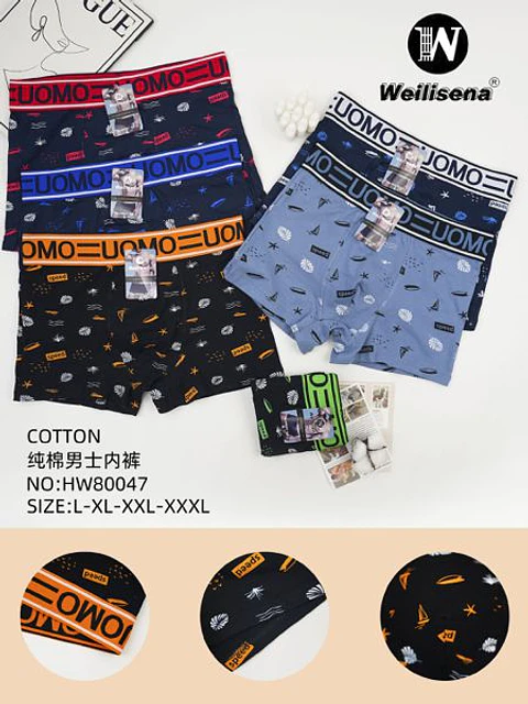 DOCENA BOXER DE CABALLERO ALGODON