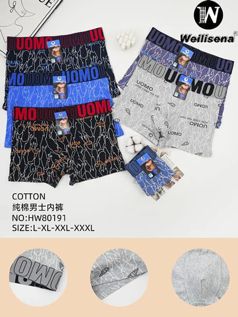 DOCENA BOXER DE CABALLERO ALGODON