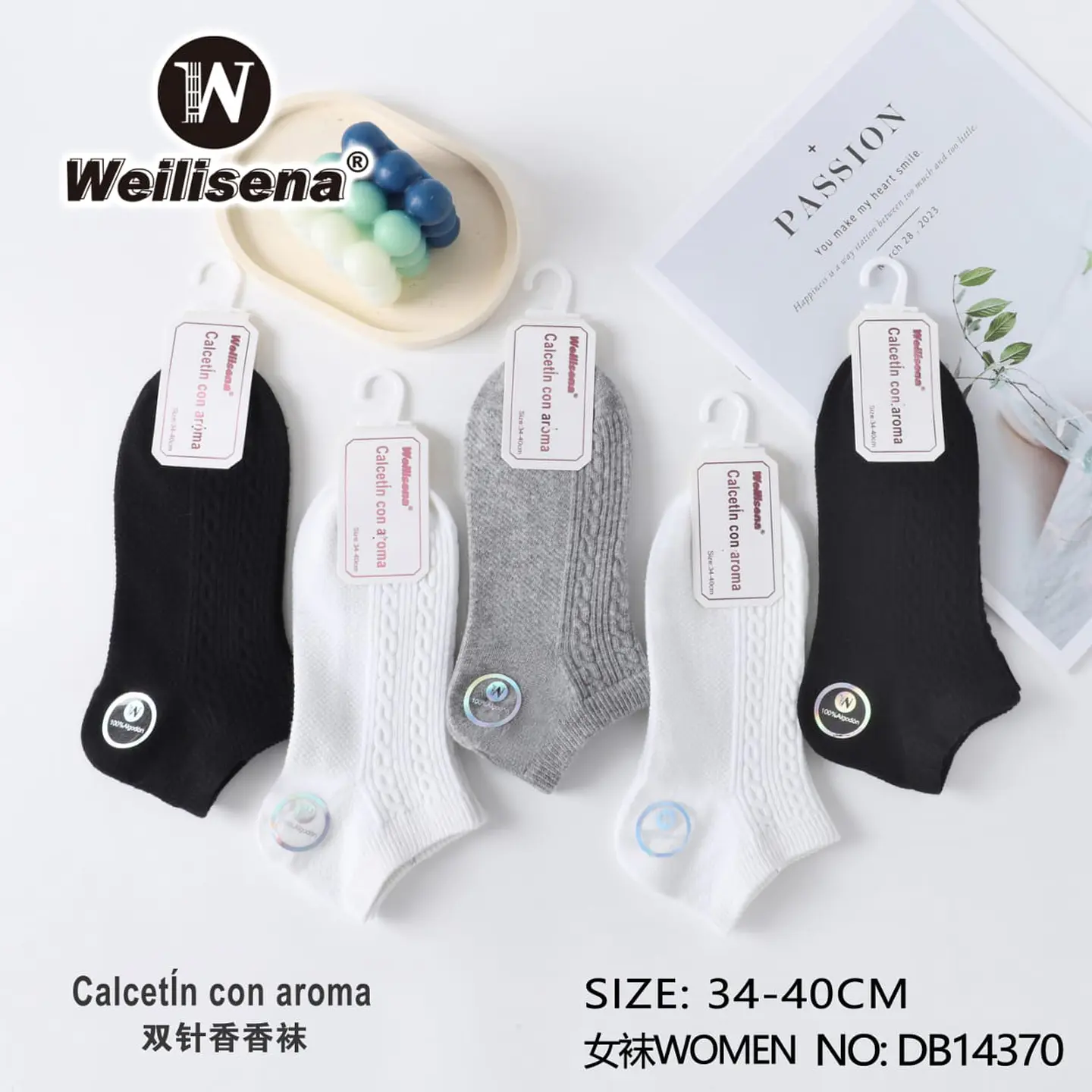DOCENA DE CALCETIN CON AROMA PARA MUJER 1