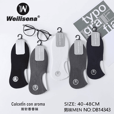 DOCENA DE CALCETIN CON AROMA PARA CABALLERO
