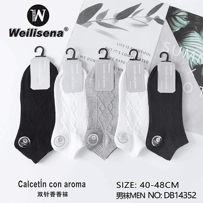 DOCENA DE CALCETIN CON AROMA PARA CABALLERO
