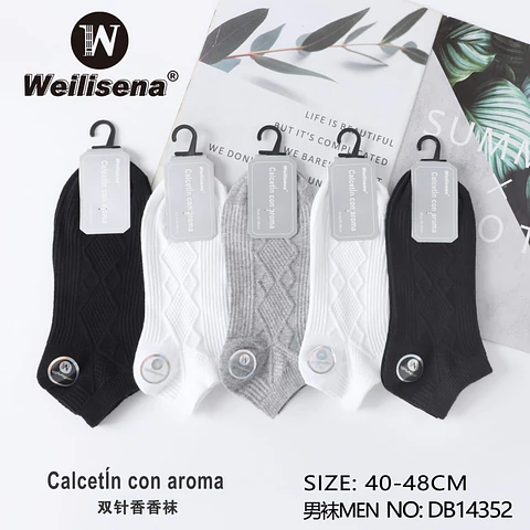 DOCENA DE CALCETIN CON AROMA PARA CABALLERO