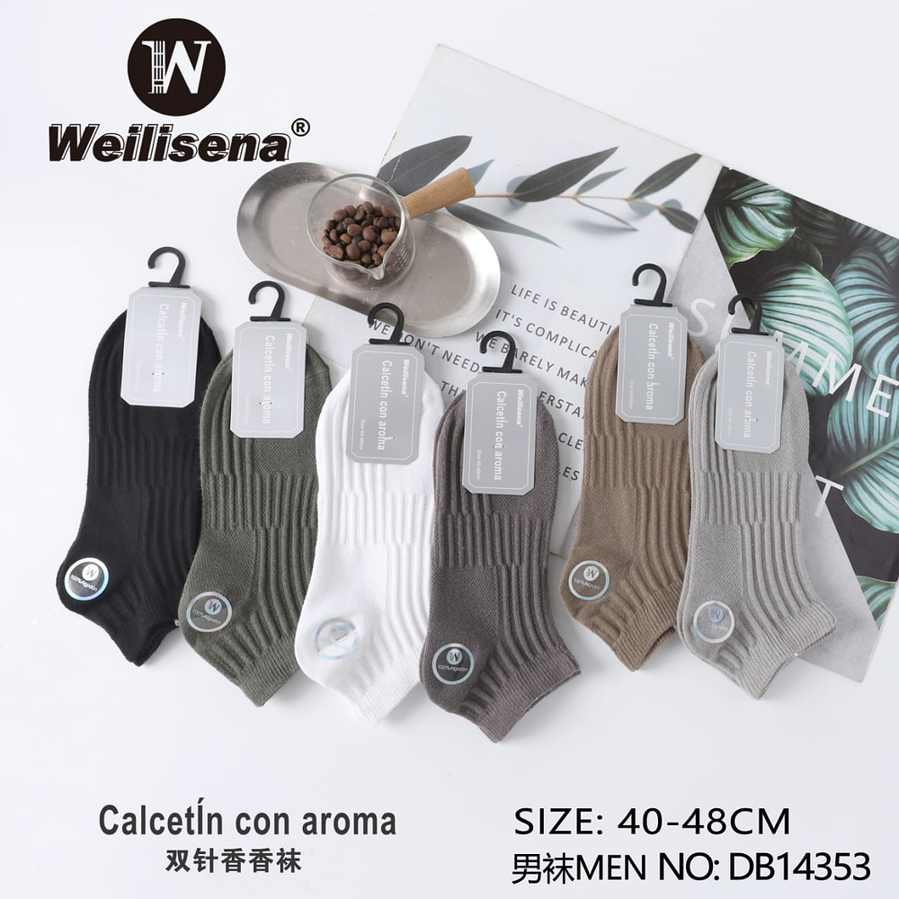 DOCENA DE CALCETIN CON AROMA PARA CABALLERO