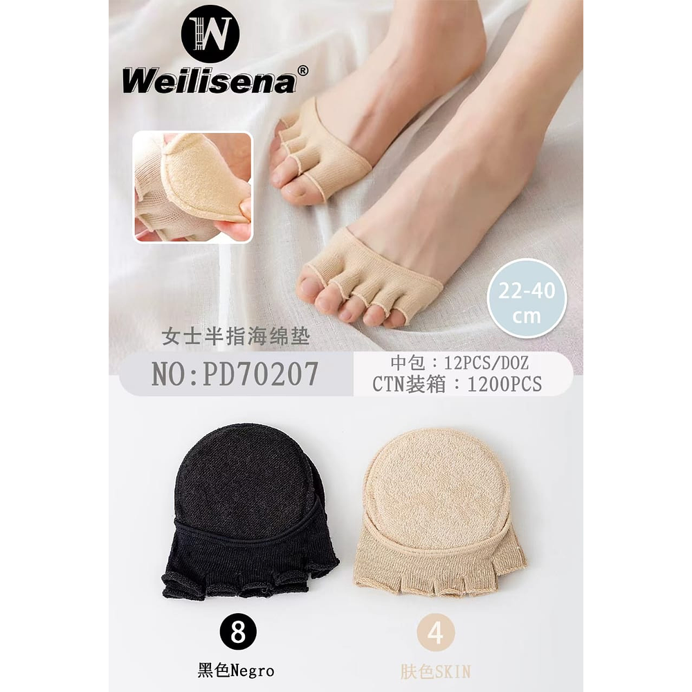 ALMOHADILLA DE ESPONJA DE MEDIO DEDO PARA MUJER