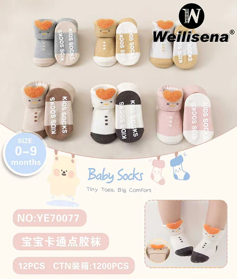 DOCENA CALCETINES CON DIBUJOS ANIMADOS PARA BEBES