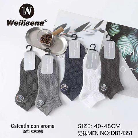 DOCENA DE CALCETIN CON AROMA PARA CABALLERO