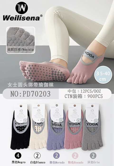 CALCETINES DE YOGA PARA MUJER 35 - 40 CM