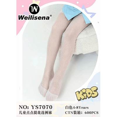 Medias Panty con puntos para niñas