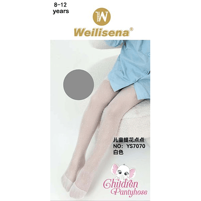 Medias Panty con puntos para niñas