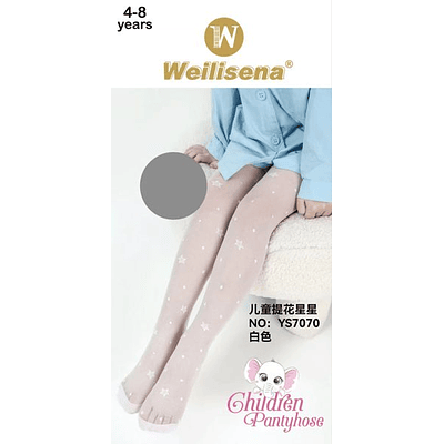 Panty medias con estrella para niñas 