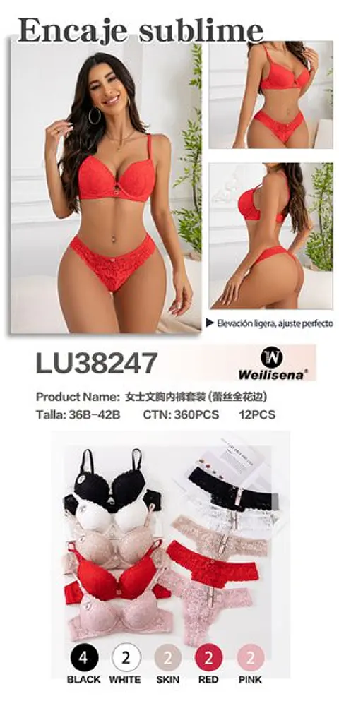 Ropa interior con encaje conjunto Copa B