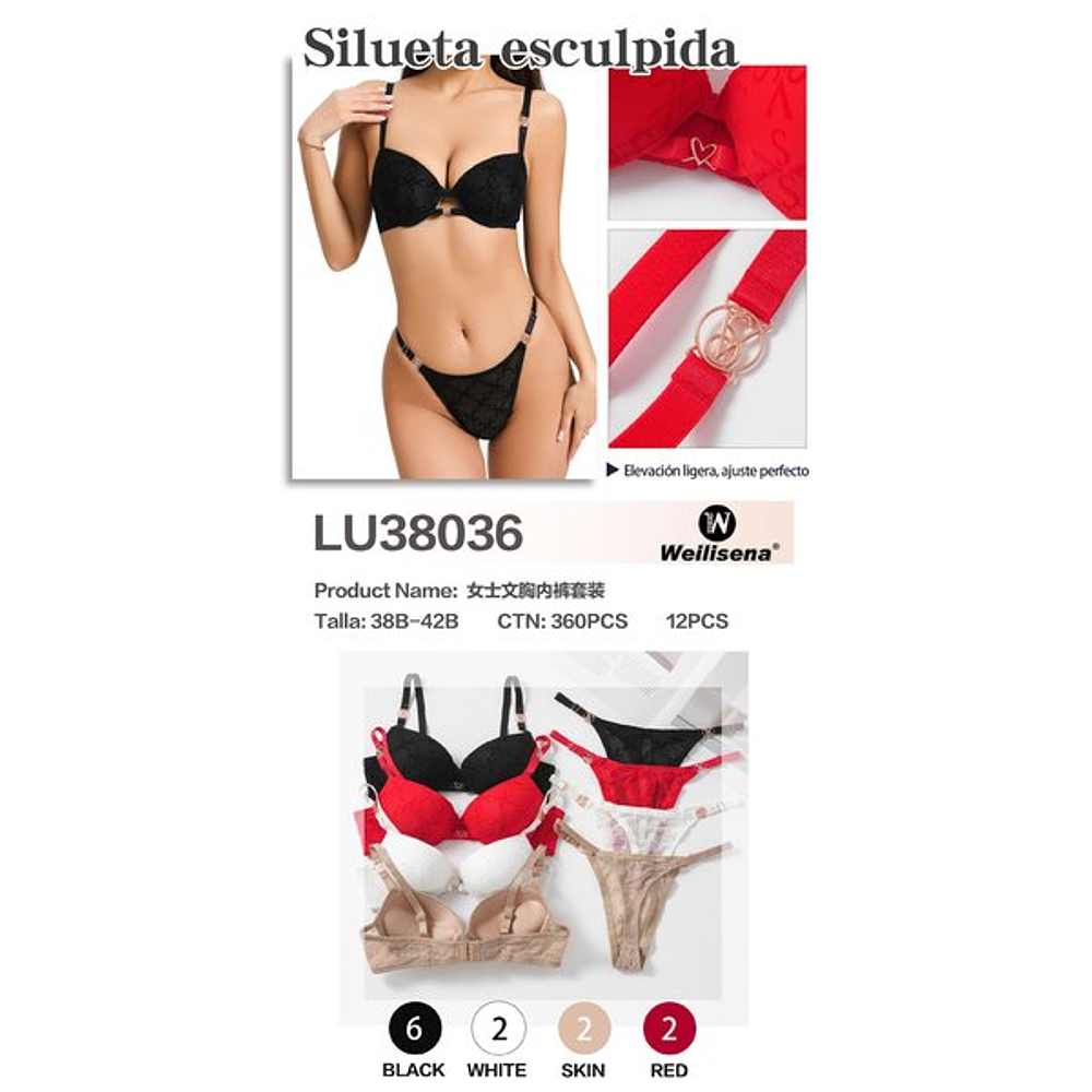 Conjunto de ropa interior en copa B