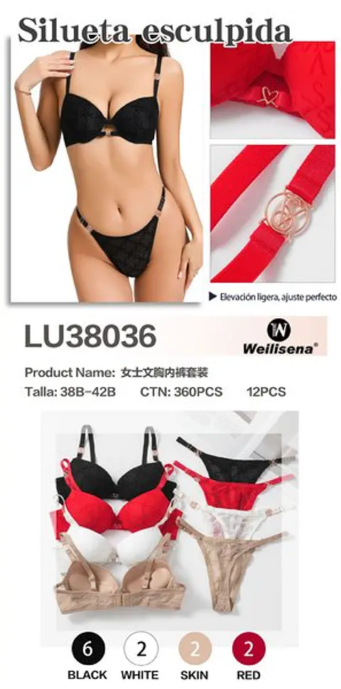 Conjunto de ropa interior en copa B