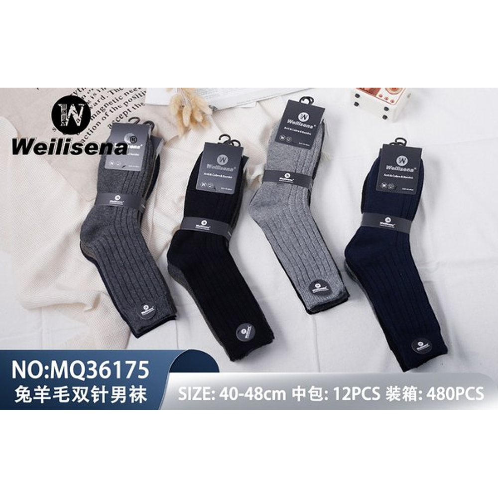 Tripack calcetines de paño de caballero